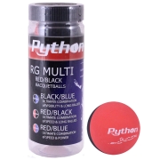 PYTHON RG Multi Red/Black Colored Racquetballs (3 Ball Can)