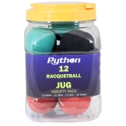 PYTHON Variety Racquetball Jug (12 Balls)