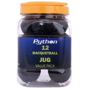 PYTHON Black Racquetball Jug (12 Balls)