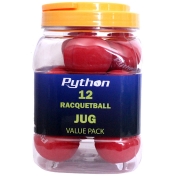 PYTHON Red Racquetball Jug (12 Balls)